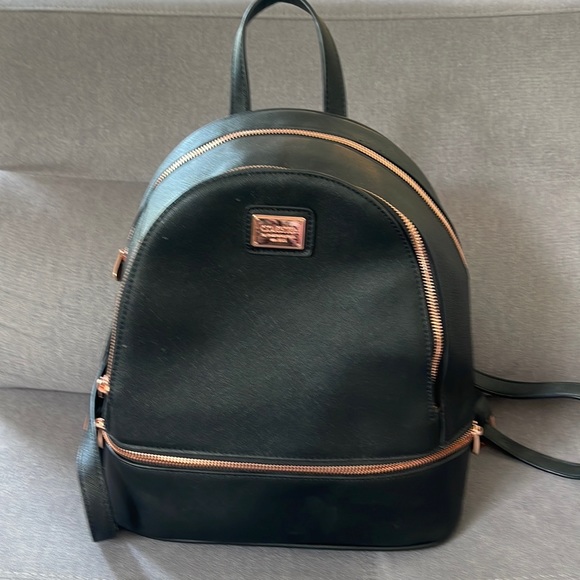 Black Colette Back Pack with Rose gold zippers. Excellent condition - Picture 1 of 3